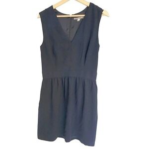 Tegan Dress woman's 8 navy blue‎ sleeveless knee length pleated